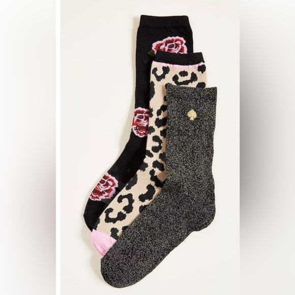NEW, Kate Spade 3 Pairs Socks Size 4-10 - Picture 1 of 10